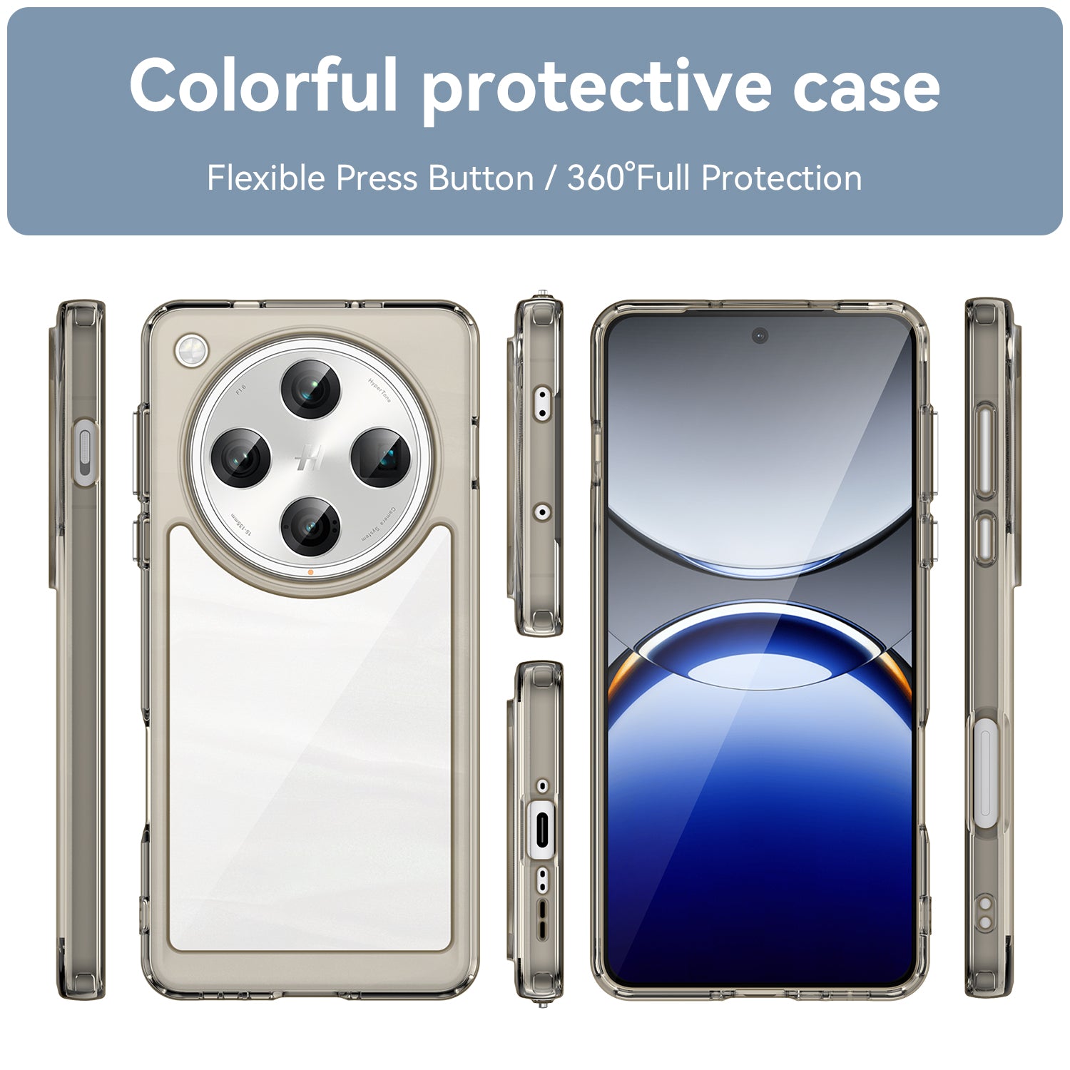 Oppo Find X8 Pro Soft Gel Case [Clear Grey]