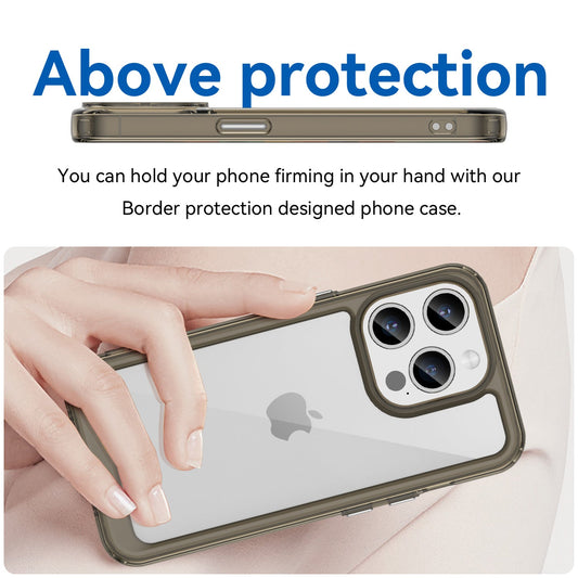 Iphone 15 Pro Soft Gel Case [Clear Grey]