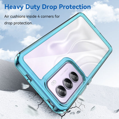 Oppo Reno 12 Pro Soft Gel Bumper Case [Clear Blue]