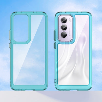 Oppo Reno 12 Pro Soft Gel Bumper Case [Clear Blue]