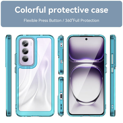 Oppo Reno 12 Pro Soft Gel Bumper Case [Clear Blue]