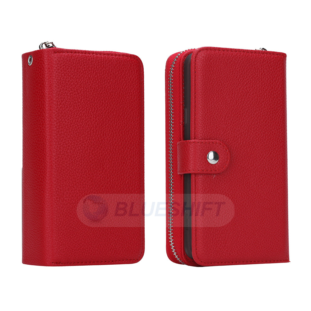 Samsung Galaxy Note 5 Zipper Wallet Case Red