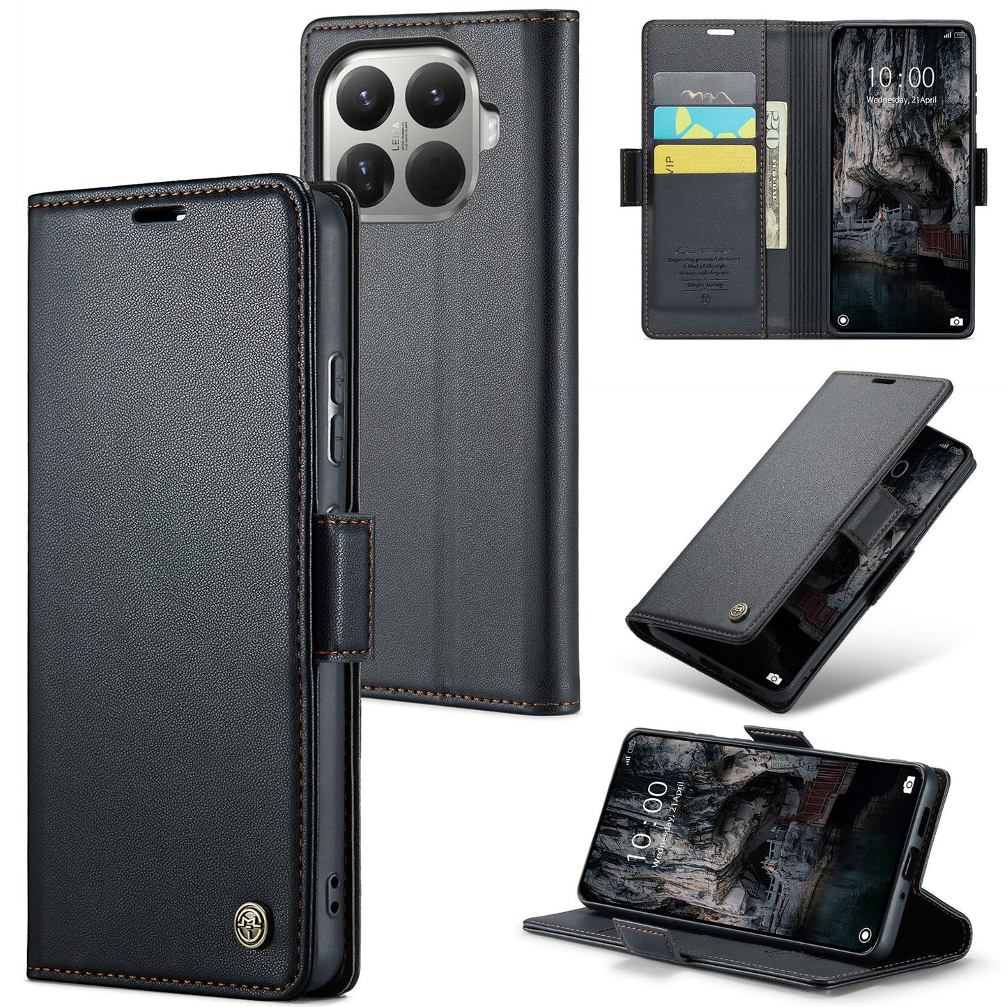 Xiaomi 15t Pro Pu Wallet Case [Black]