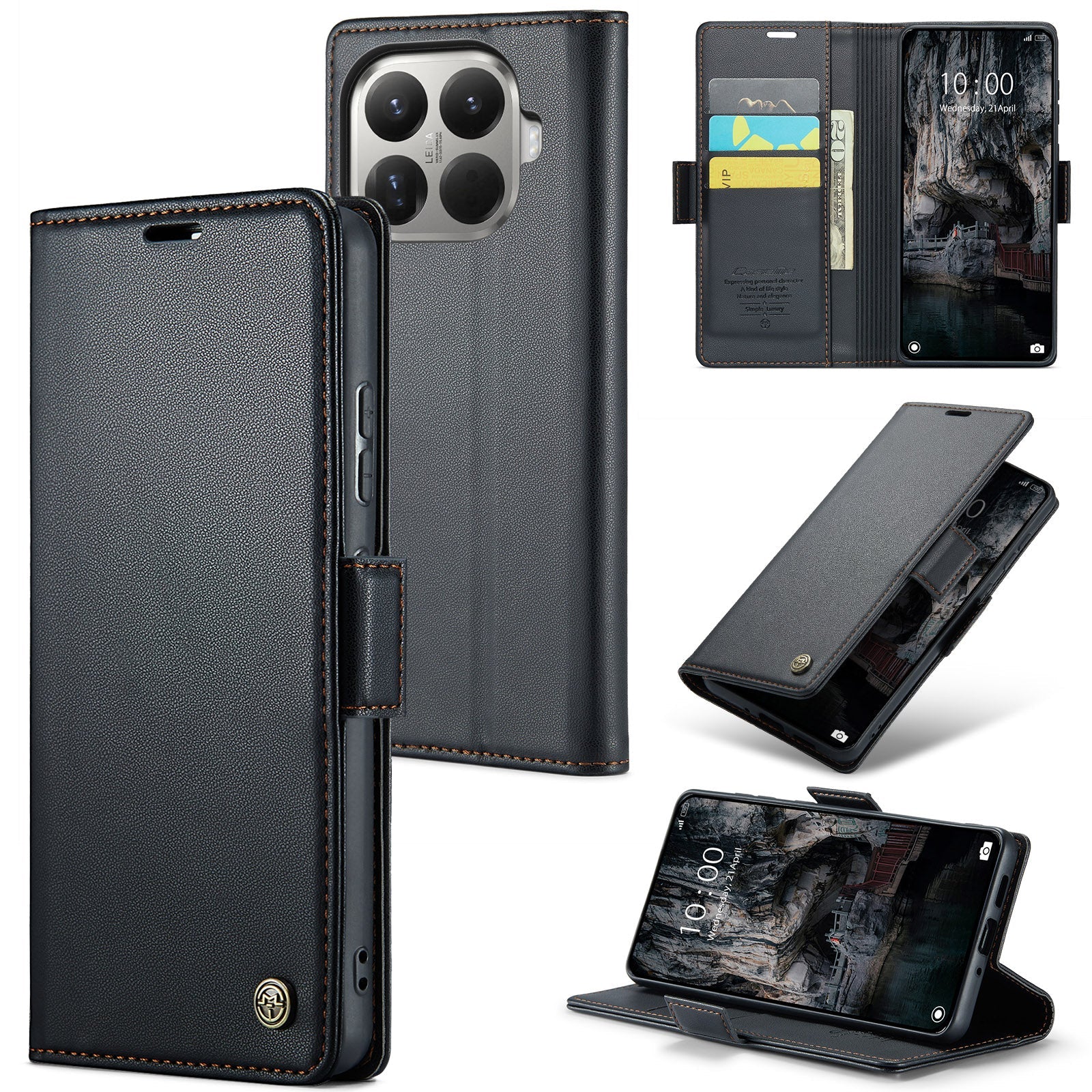 Xiaomi 15t Pro Pu Wallet Case [Black]