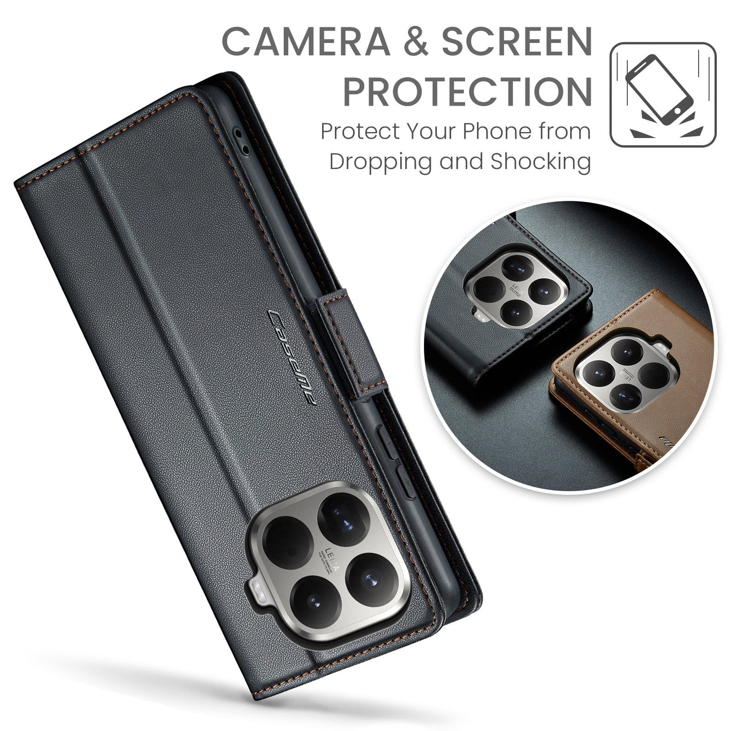 Xiaomi 15t Pro Pu Wallet Case [Black]
