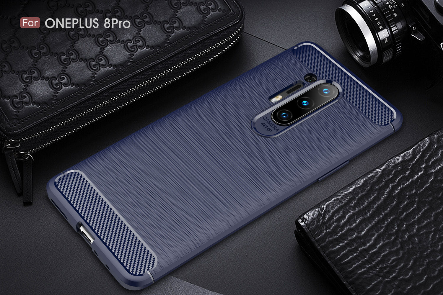 Oneplus 8 Pro Carbon Fibre Case [Navy]