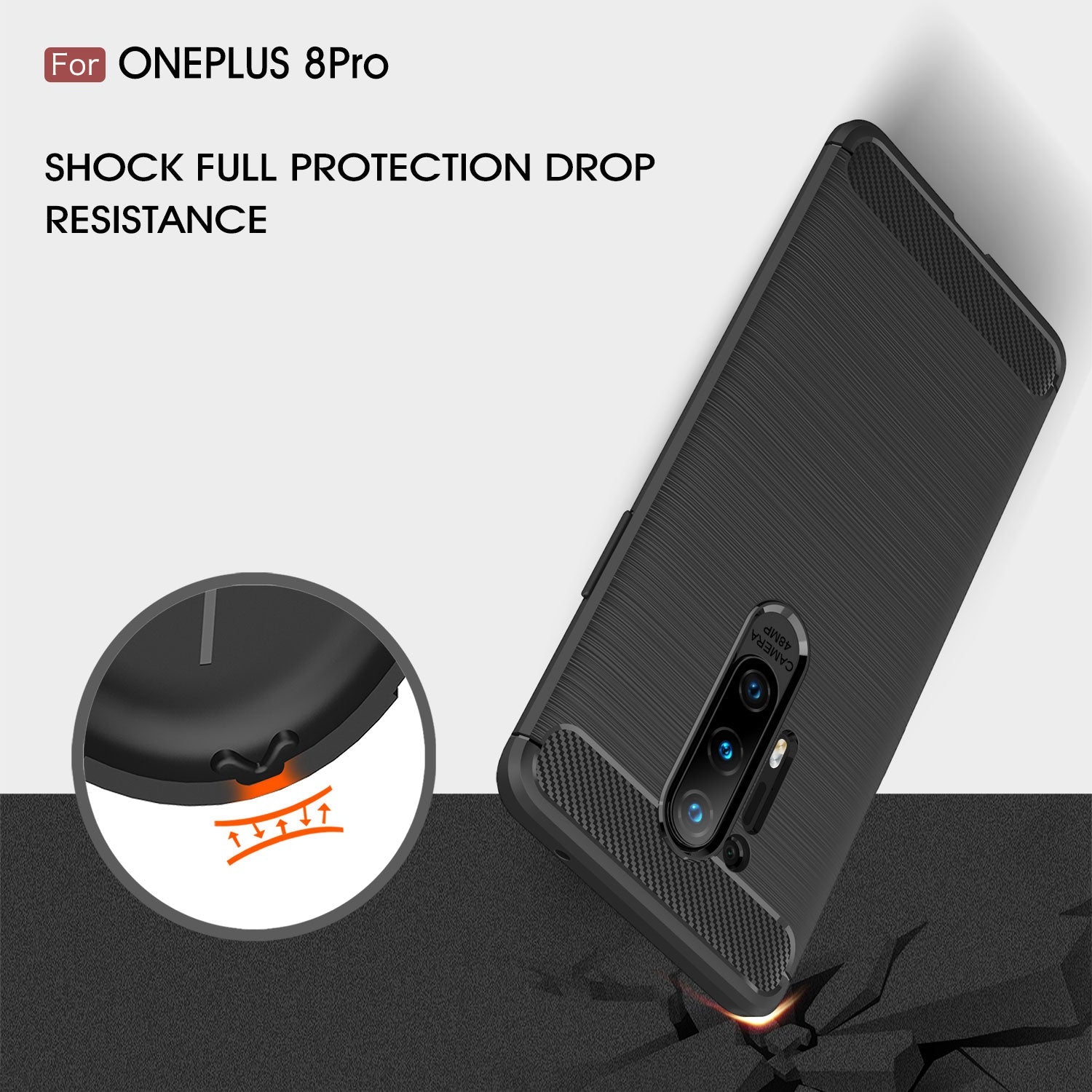 Oneplus 8 Pro Carbon Fibre Case [Navy]