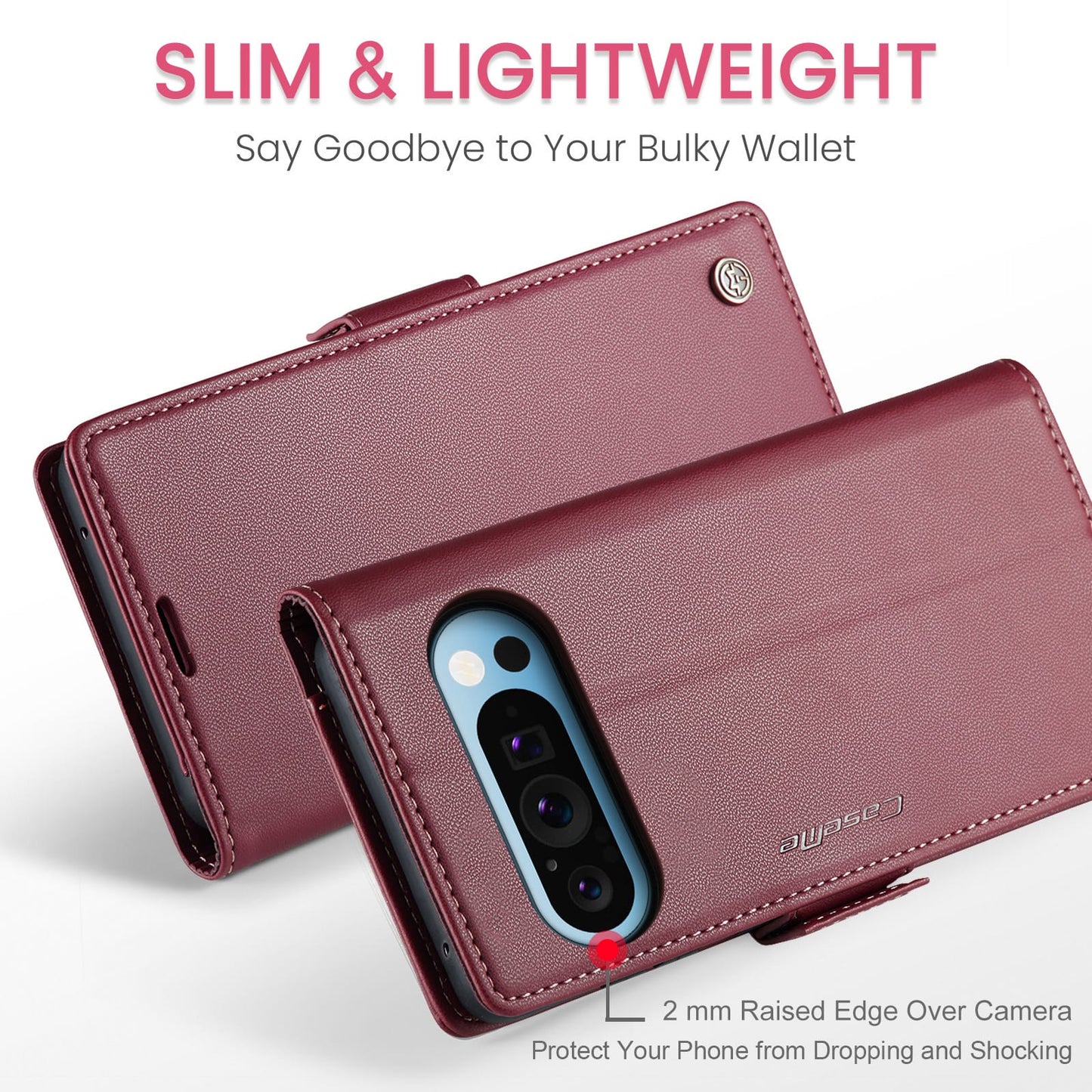 Google Pixel 10 Pro Xl Pu Wallet Case [Maroon]