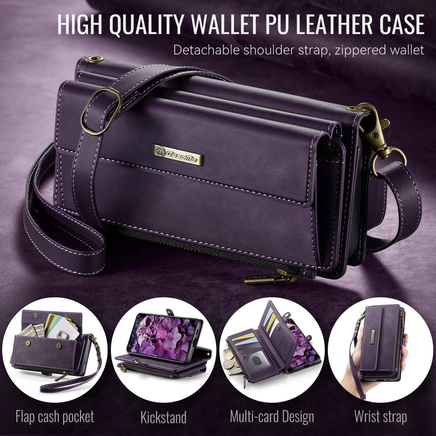 Samsung Galaxy S23 Plus Crossbody Wallet [Purple]