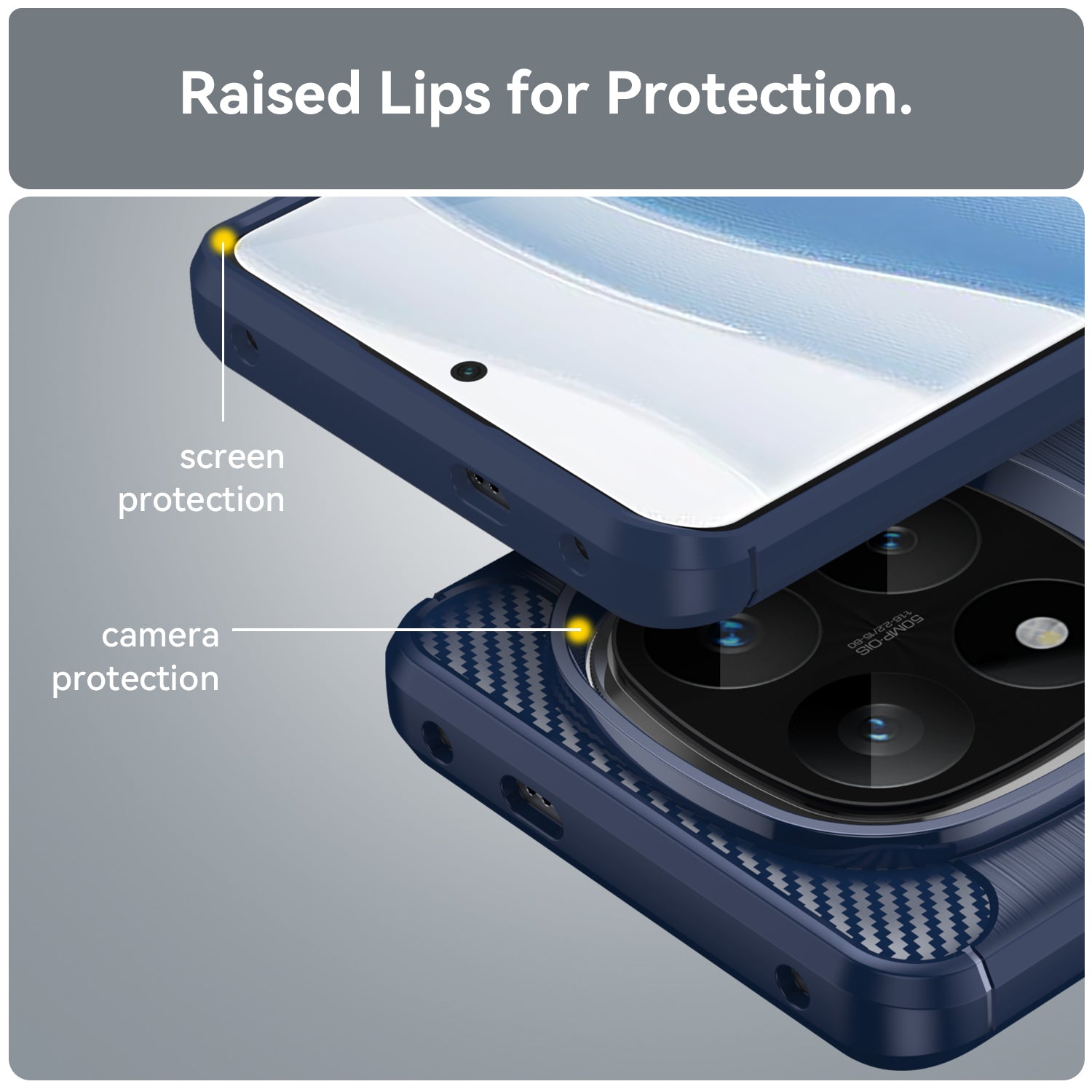 Xiaomi Redmi Note 14 Pro Plus 5G Carbon Fibre Case [Navy]