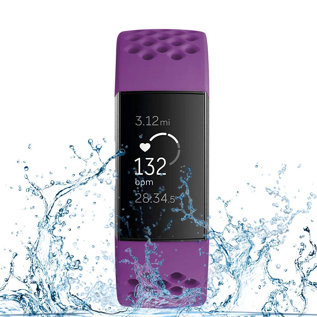 Fitbit Charge 3 Silicone Strap [Purple]