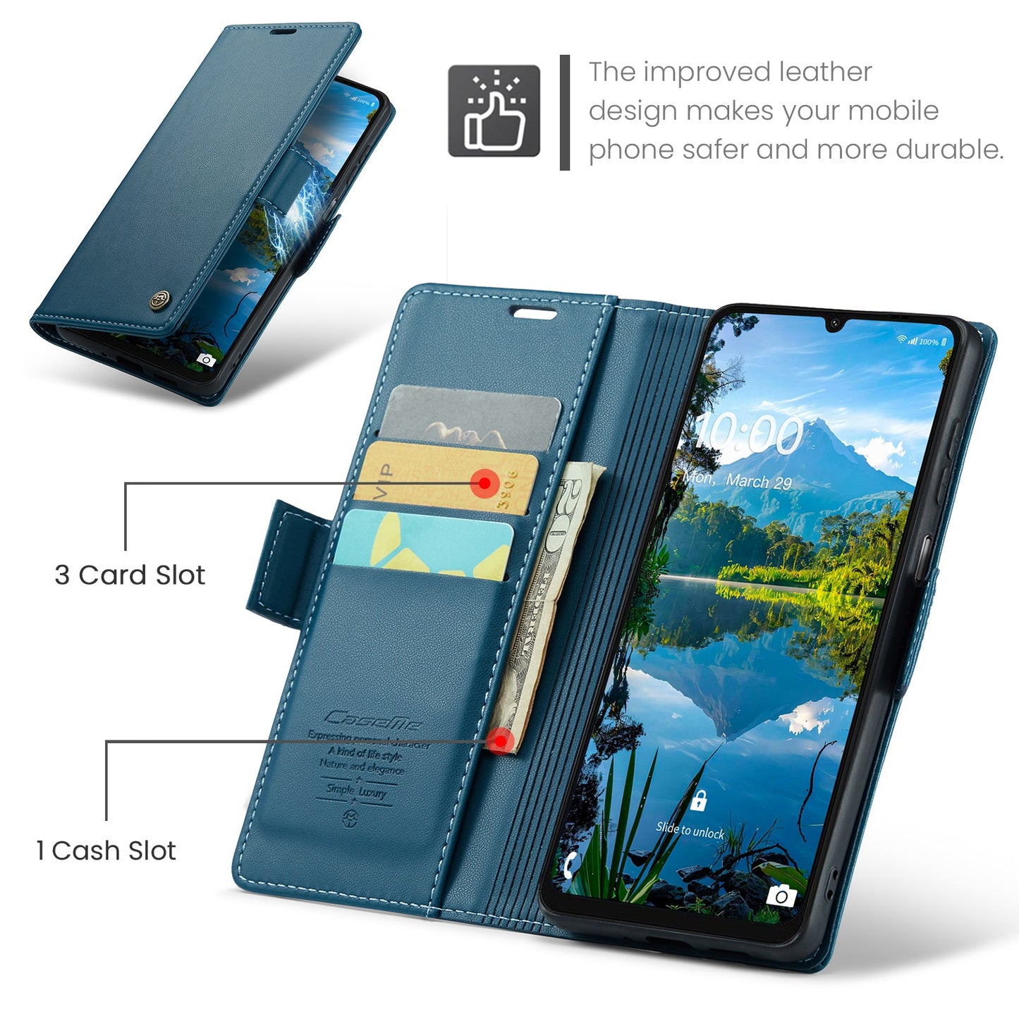 Galaxy A16 5G Pu Wallet Case [Navy]