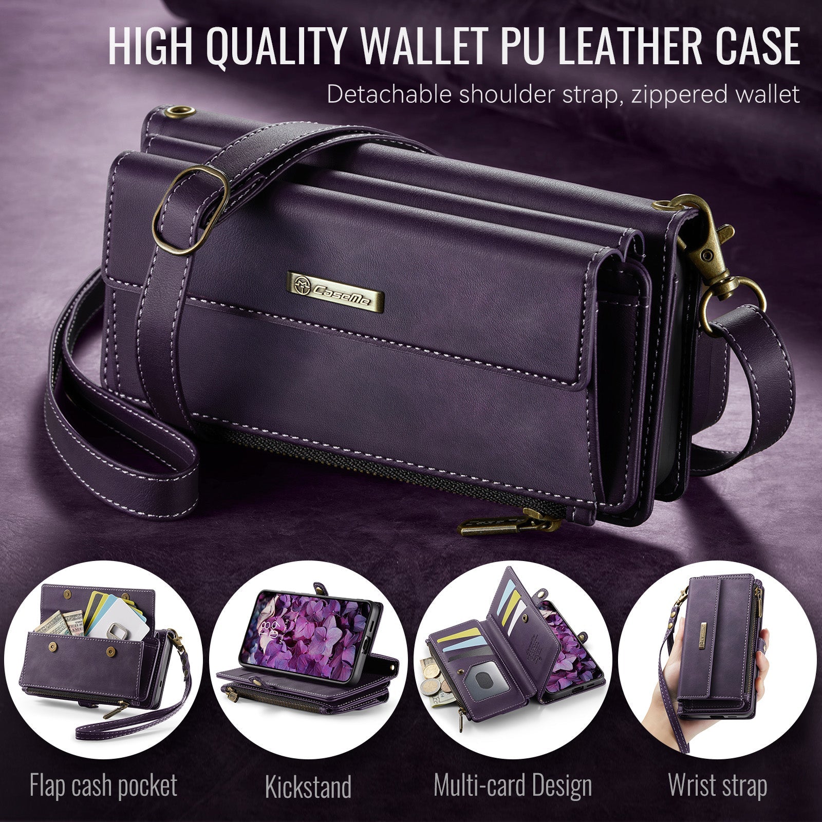 Samsung Galaxy S23 Crossbody Wallet [Purple]