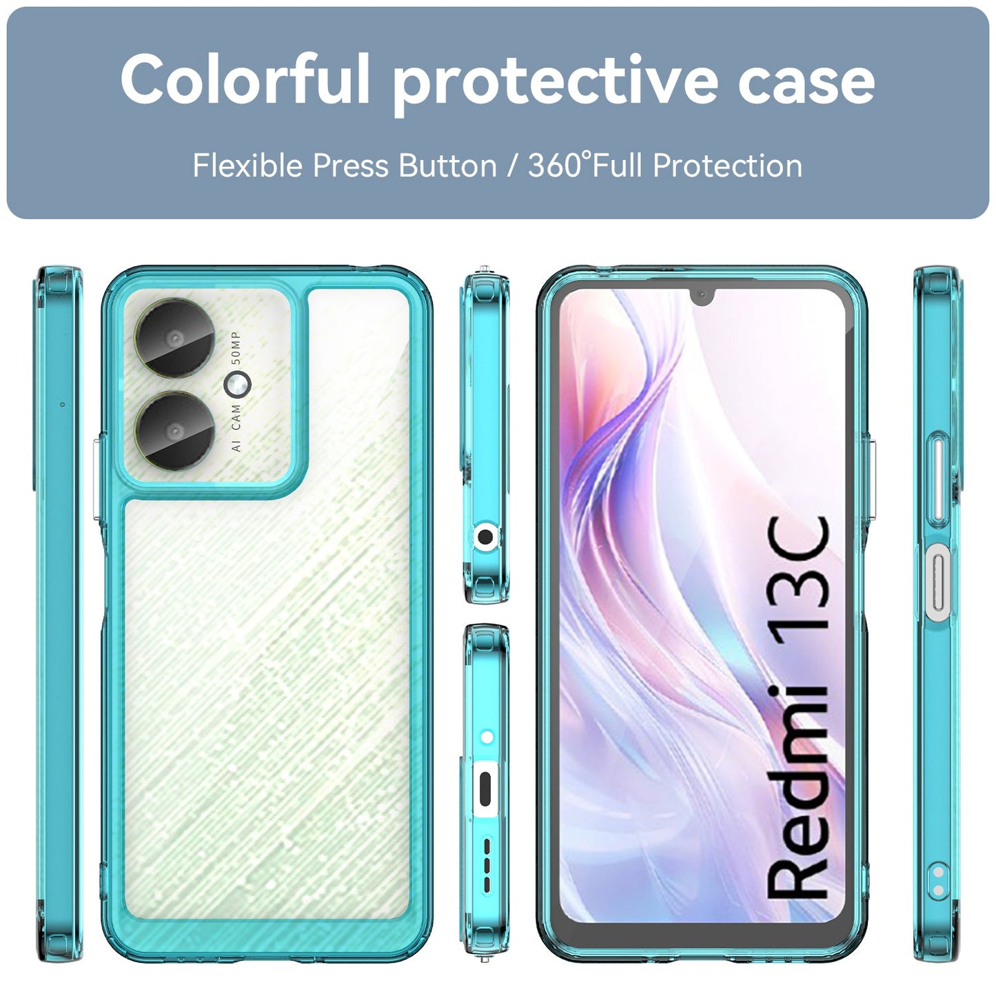 Xiaomi Poco C65 Soft Gel Case [Clear Blue]