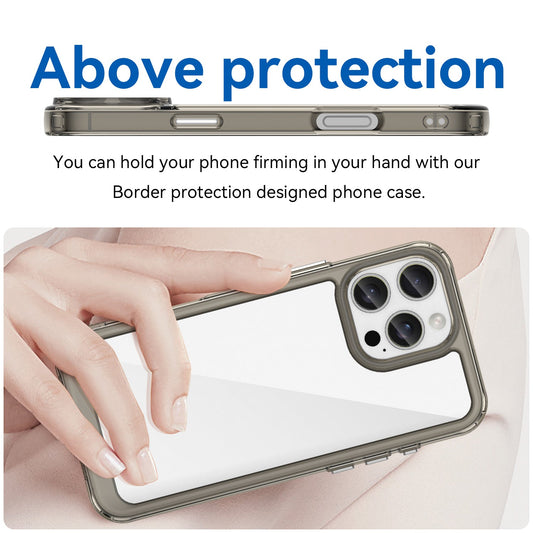 Iphone 16 Pro Max Soft Gel Case [Clear Grey]