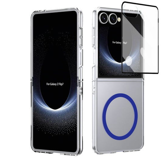 Galaxy Z Flip 7 Clear Magsafe Case [Blue]