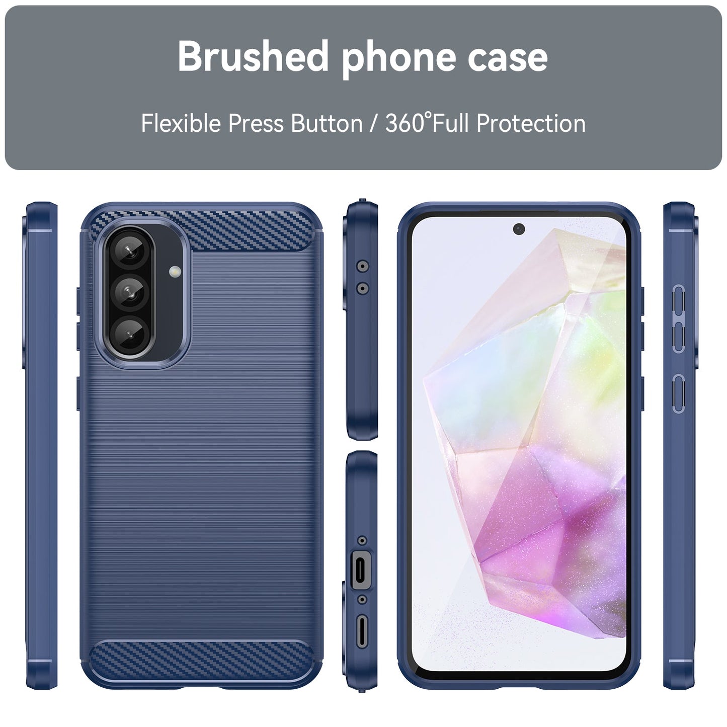 Samsung Galaxy A36 5G Carbon Fibre Case [Navy]