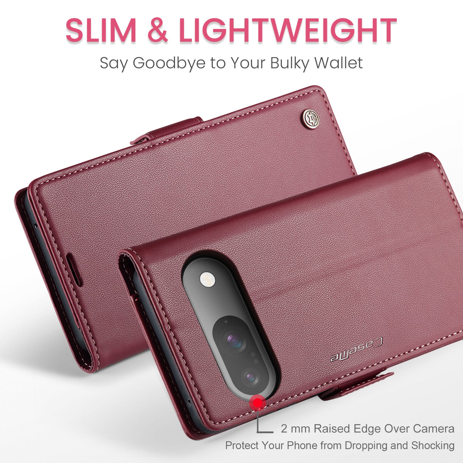 Google Pixel 10 Pu Wallet Case [Maroon]