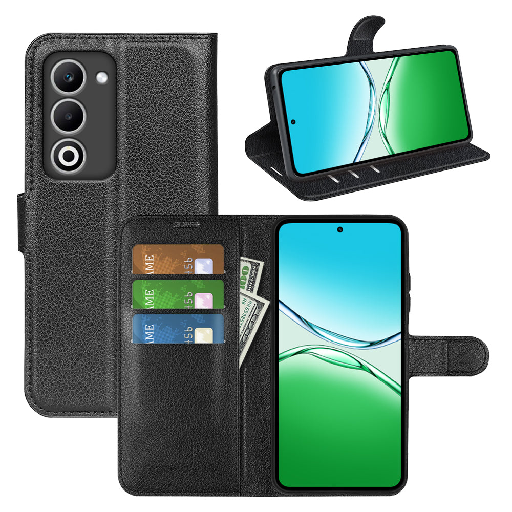 Oppo A5 4g / 5g Pu Wallet Case [Black]