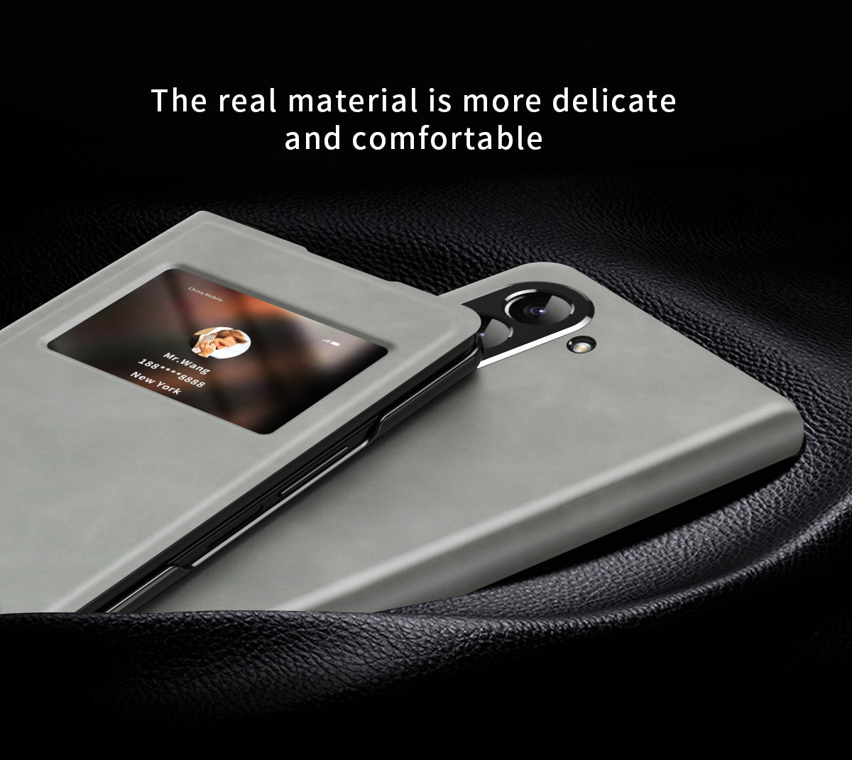 Samsung Galaxy Z Fold5 5G PU Leather Case Grey