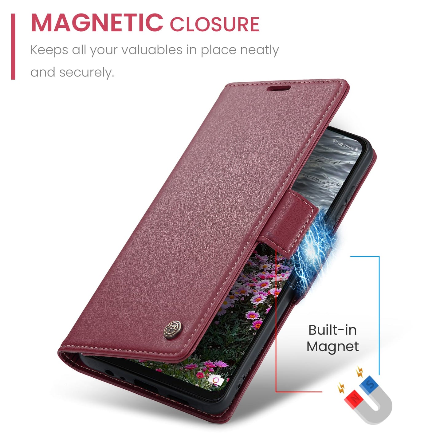 Samsung Galaxy A07 Pu Wallet Case [Maroon]
