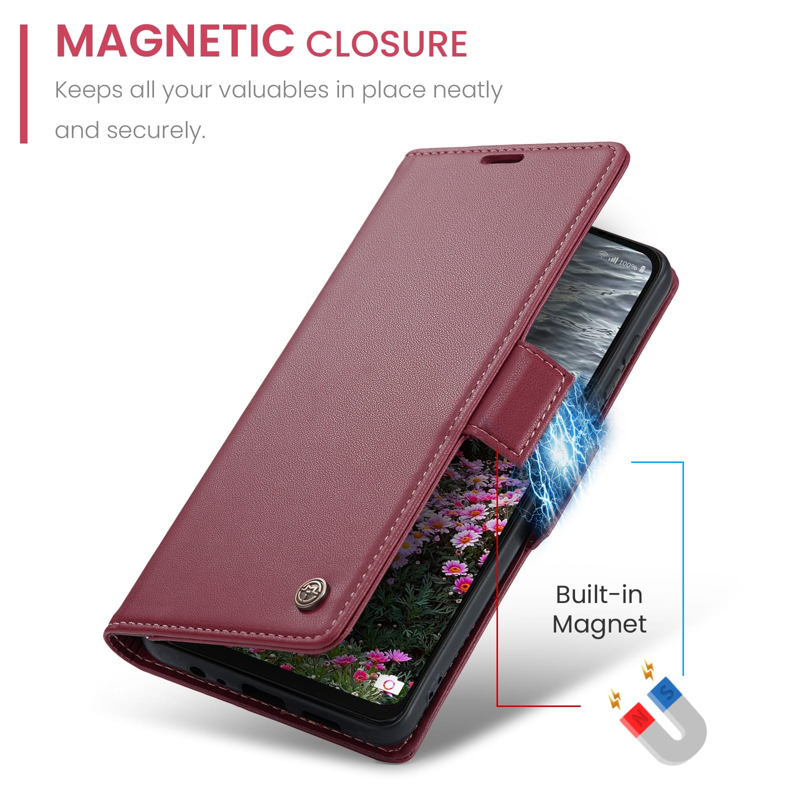 Samsung Galaxy A07 Pu Wallet Case [Maroon]