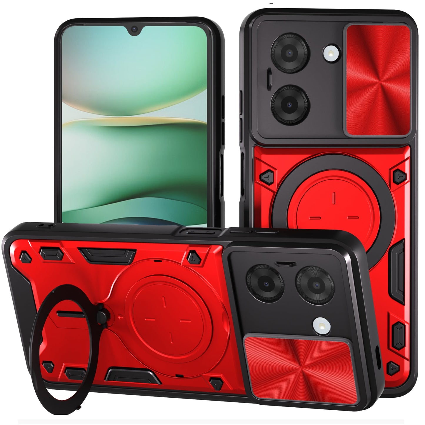 Xiaomi Redmi A5 Ring Kickstand Case [Red]