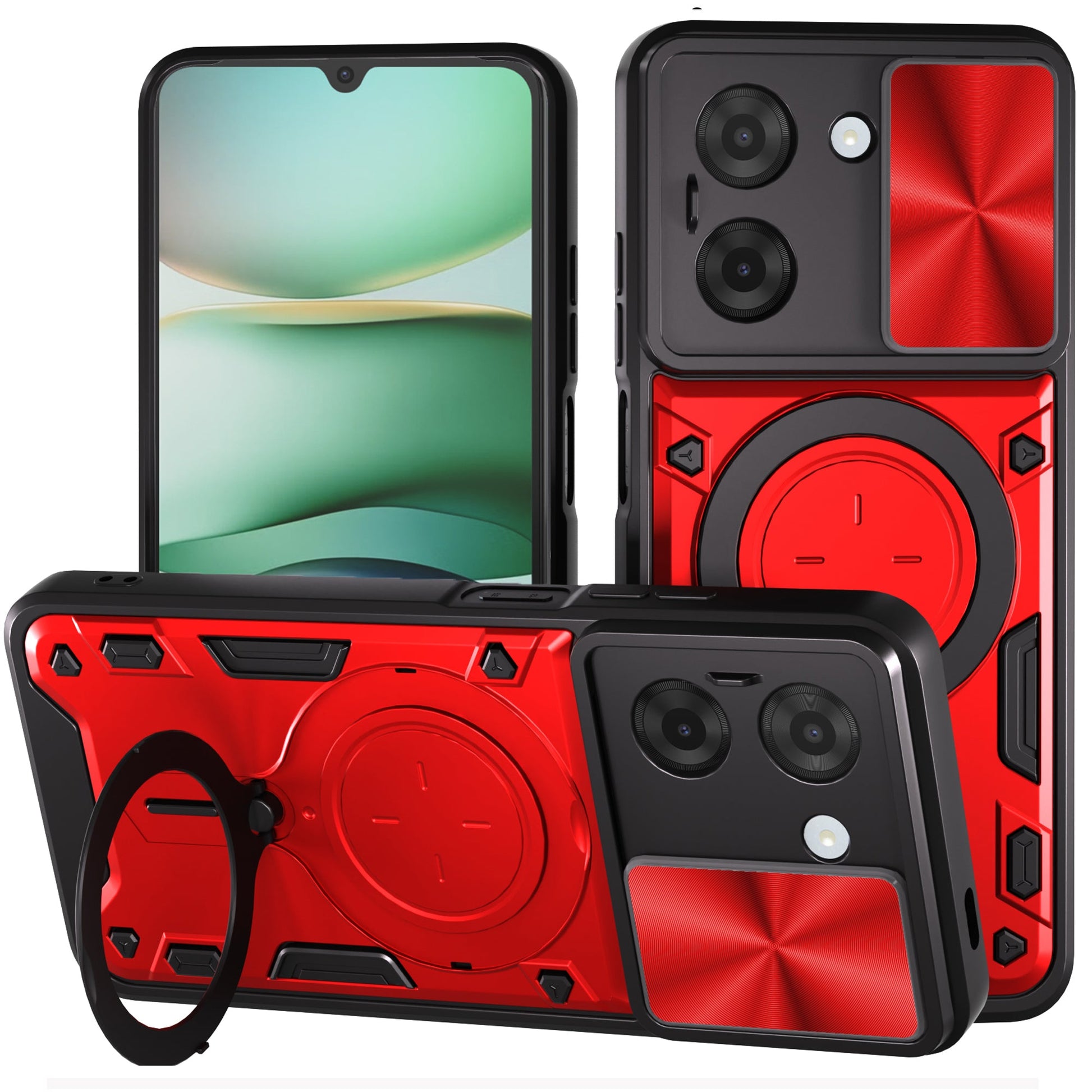 Xiaomi Redmi A5 Ring Kickstand Case [Red]