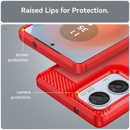 Moto Edge 50 Fusion Carbon Fibre Case [Red]
