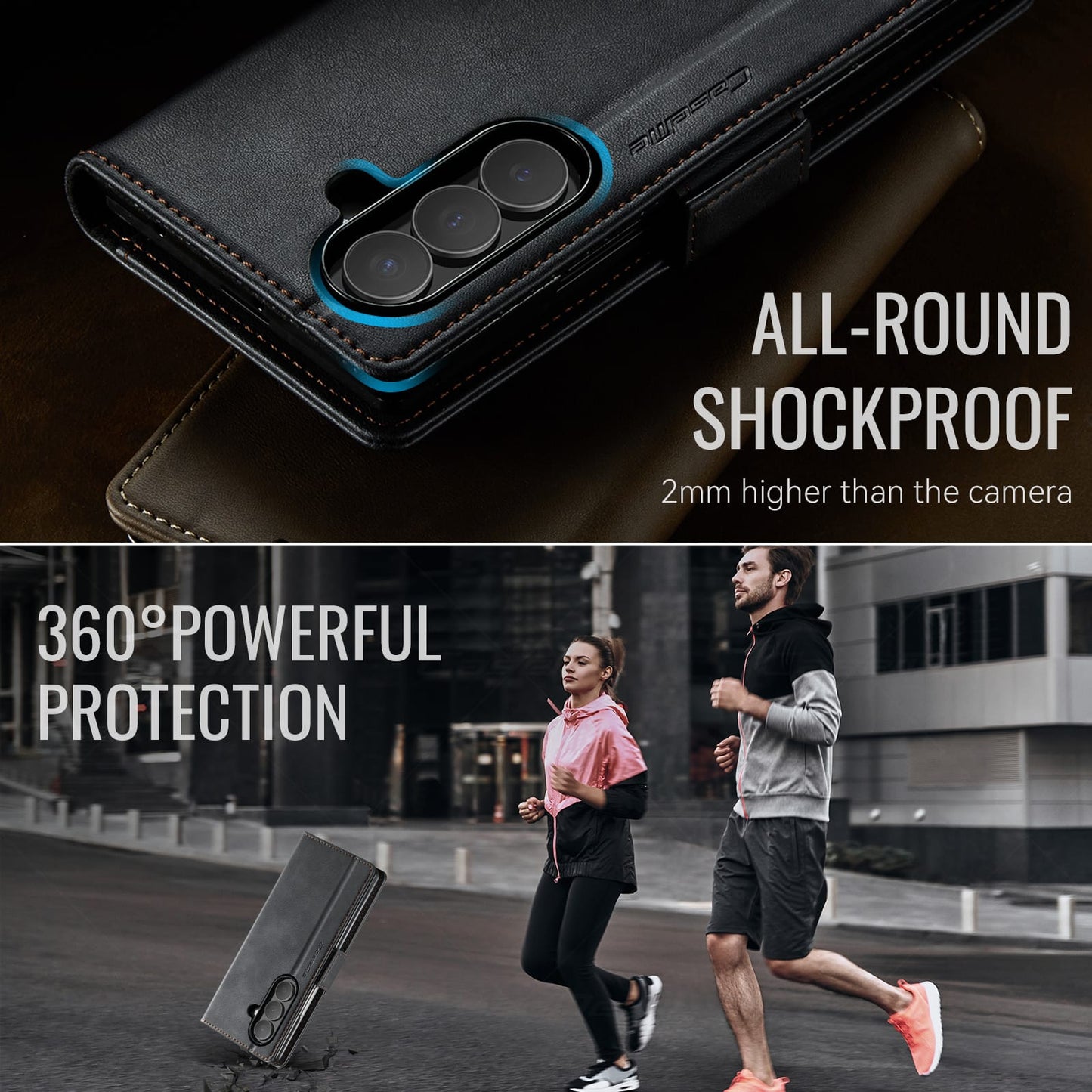 Galaxy Z Fold 7 Pu Wallet Case [Black]
