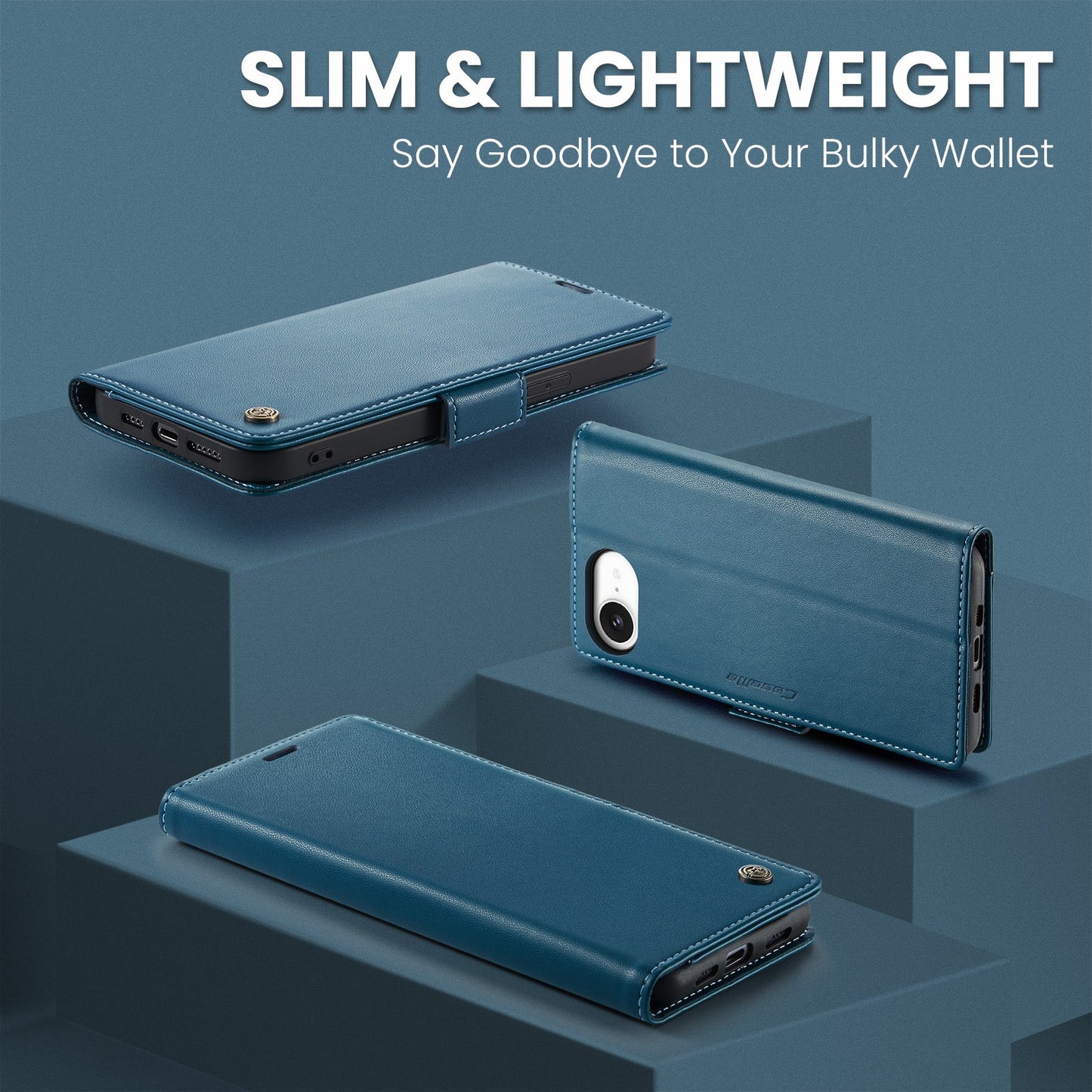 Apple iPhone 16E Pu Wallet Case [Navy]