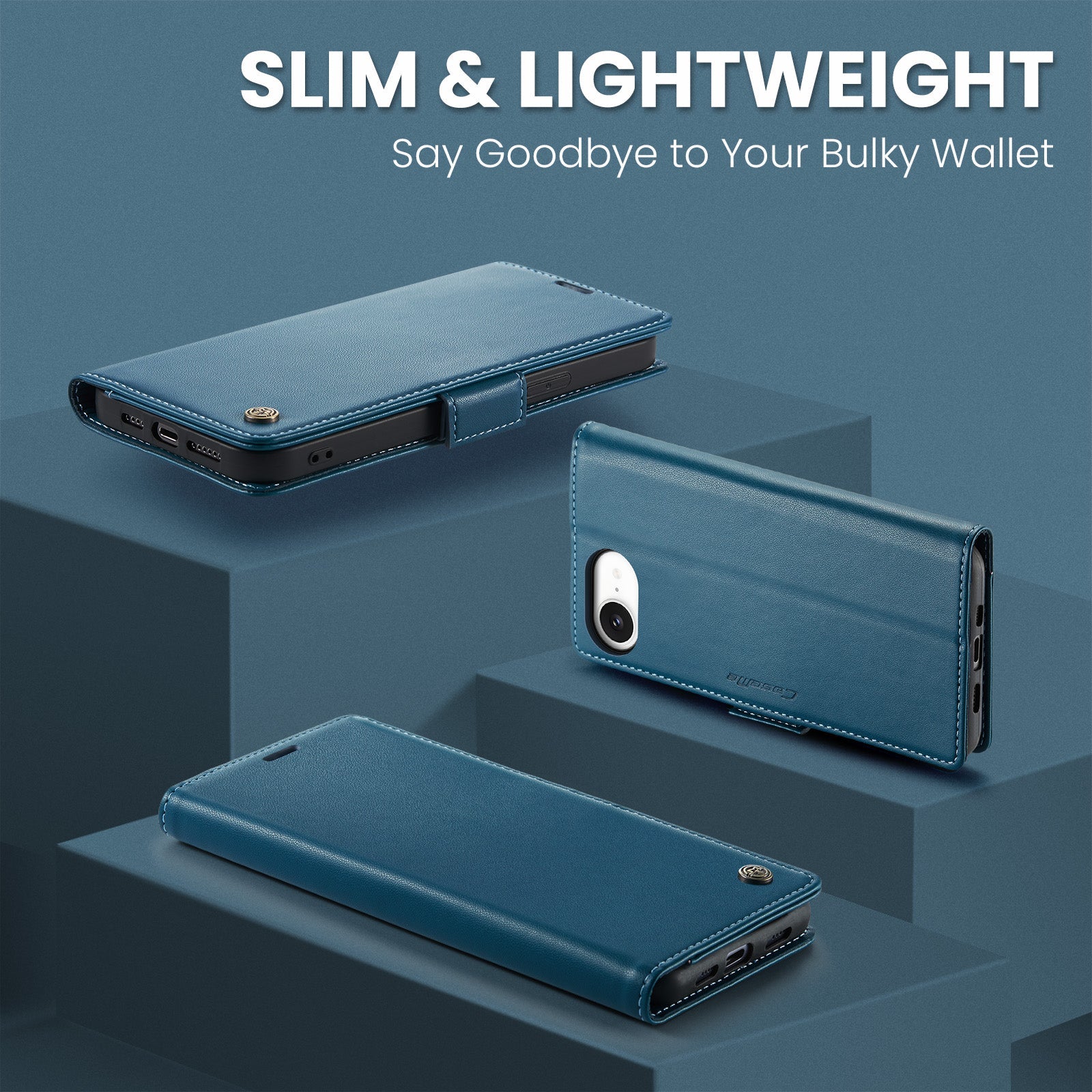 Apple iPhone 16E Pu Wallet Case [Navy]