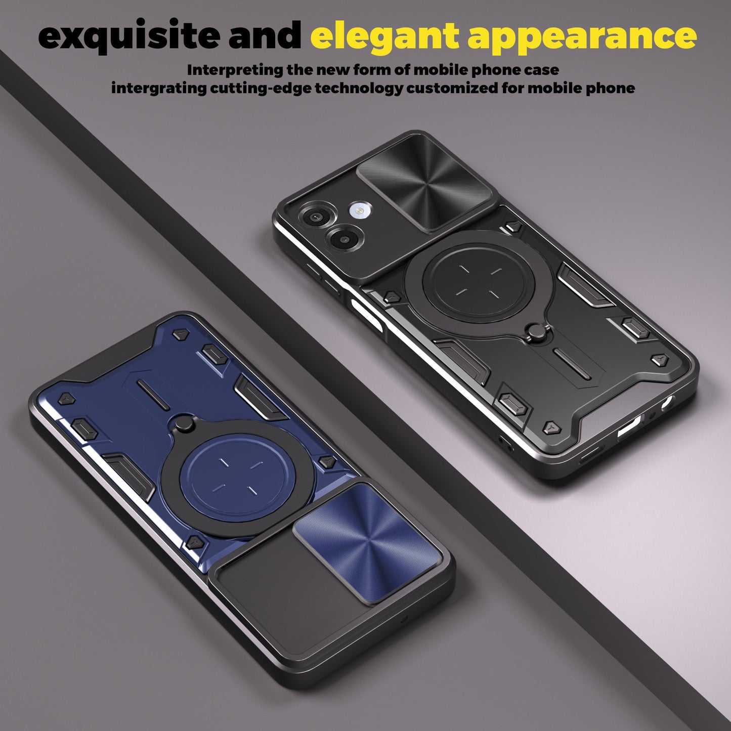 Galaxy A07 Ring Kickstand Case [Rose Gold]