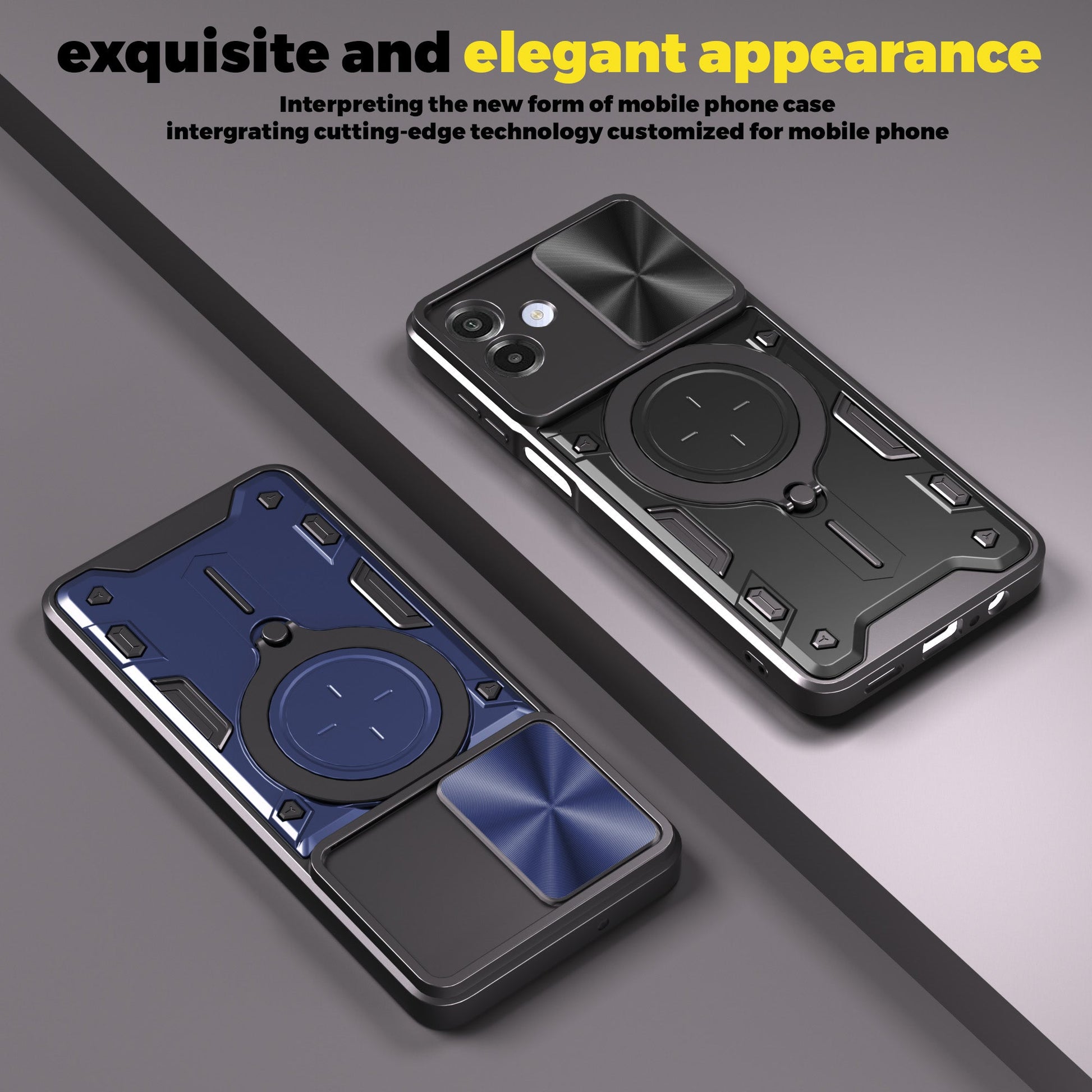 Galaxy A07 Ring Kickstand Case [Rose Gold]