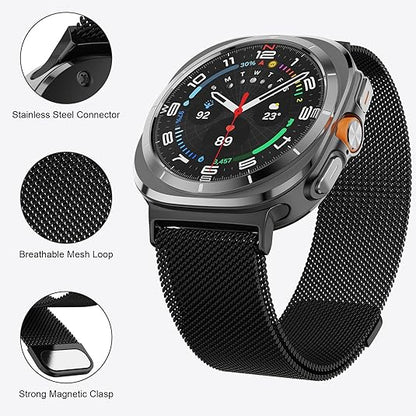 Samsung Galaxy Watch Ultra 47Mm Milanese Loop Strap [Black]