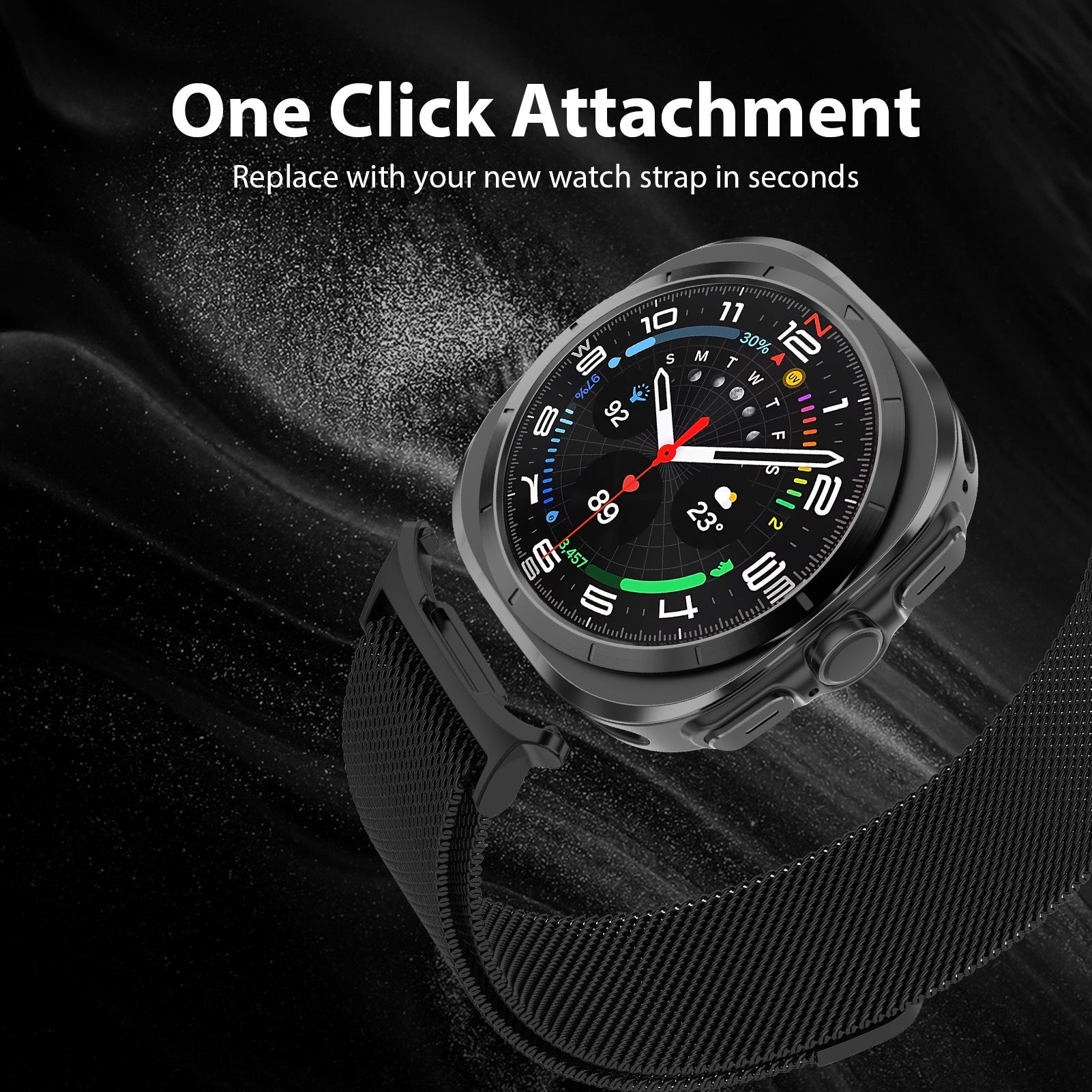 Samsung Galaxy Watch Ultra 47Mm Milanese Loop Strap [Black]