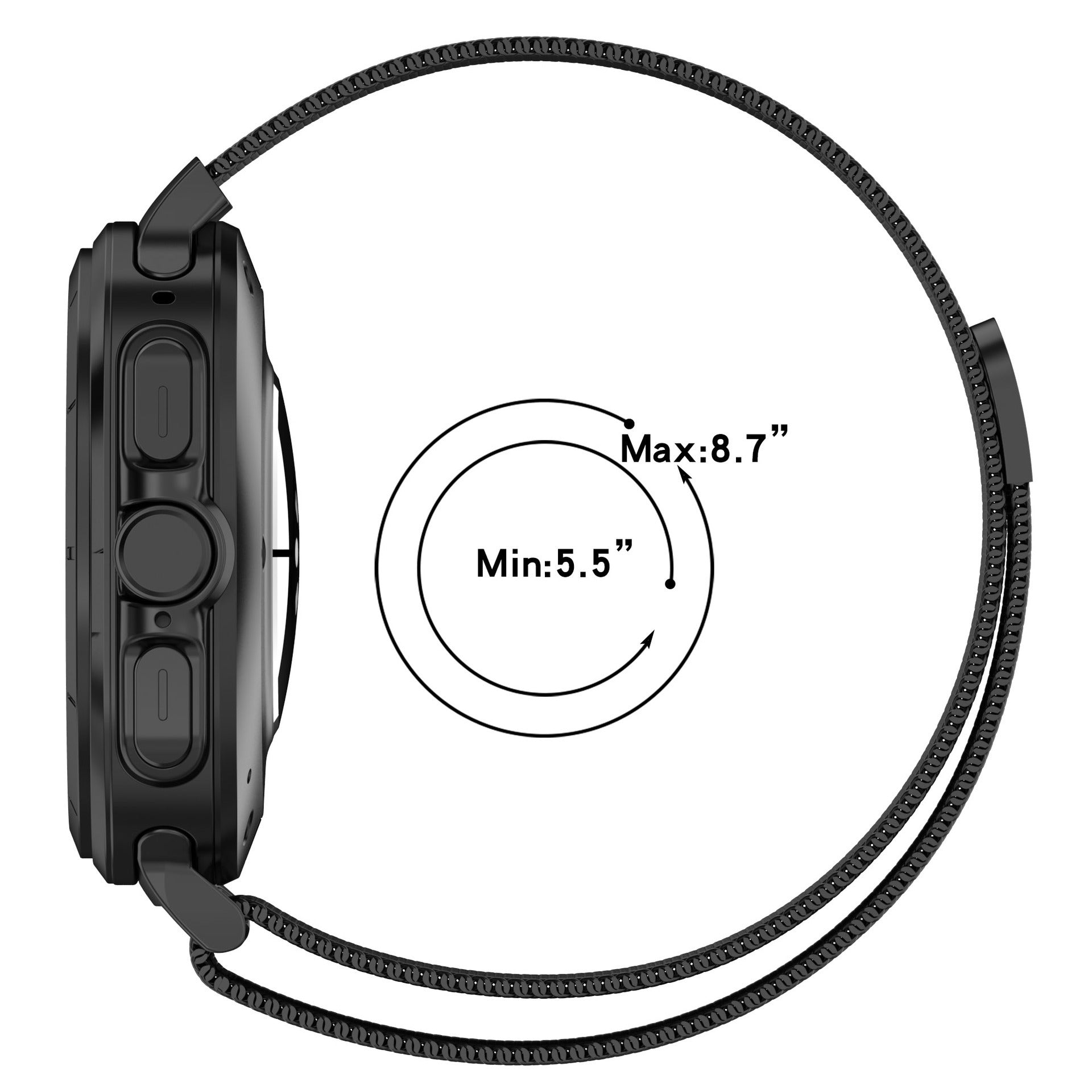 Samsung Galaxy Watch Ultra 47Mm Milanese Loop Strap [Black]