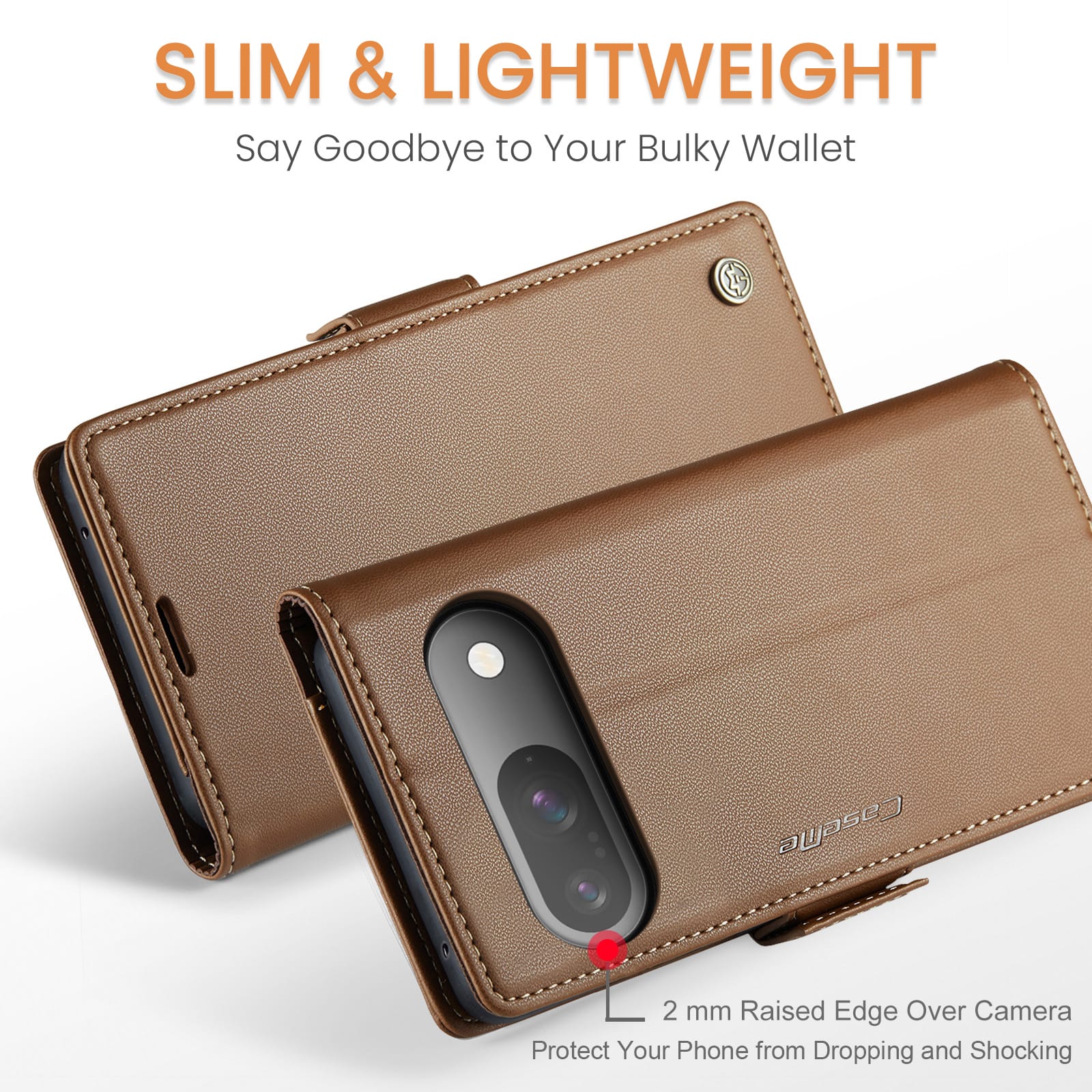 Google Pixel 10 Pu Wallet Case [Brown]