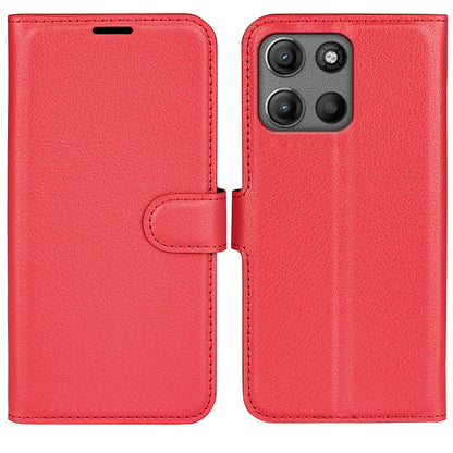 Moto G15 Pu Wallet Case [Red]