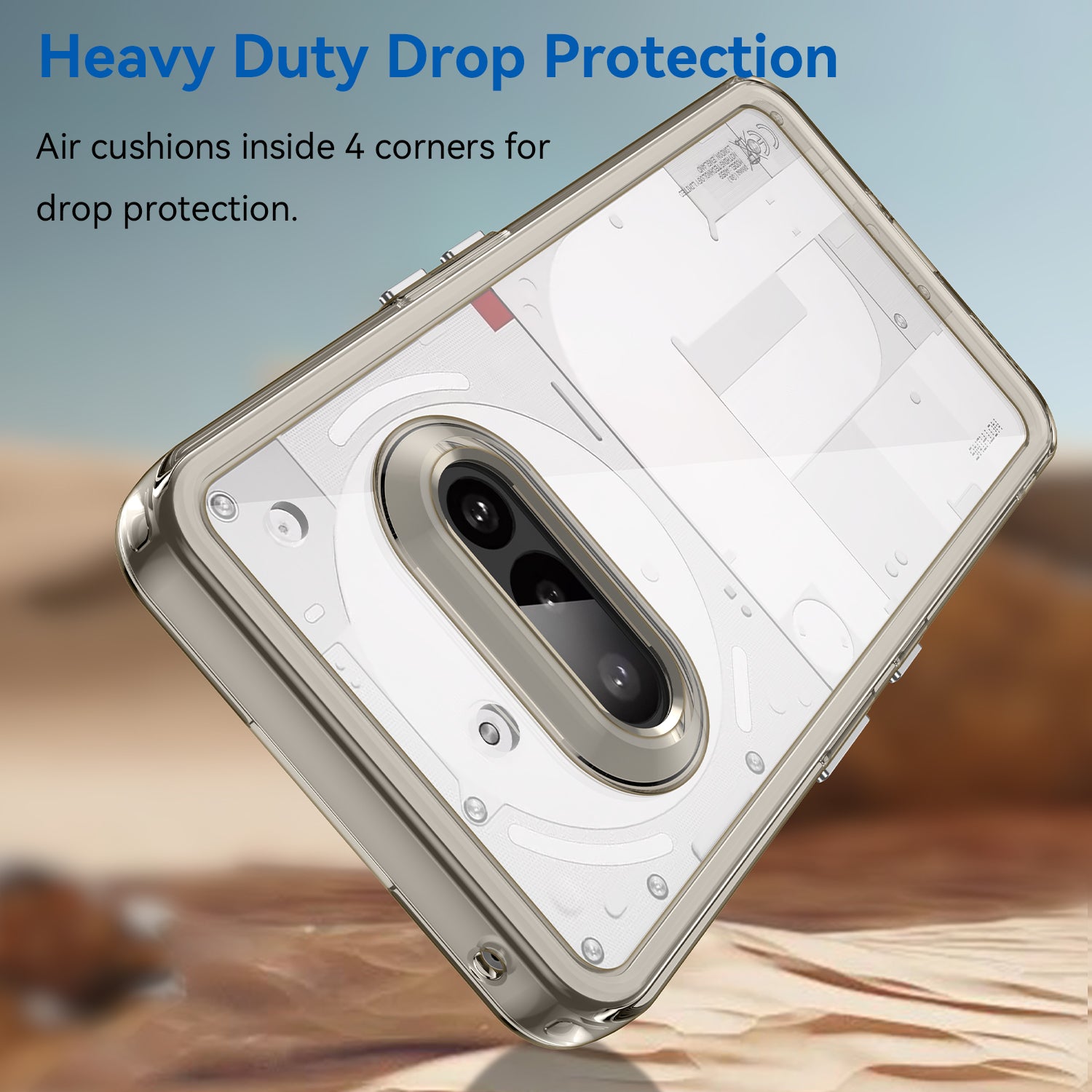 Nothing Phone (3A) Soft Gel Case [Clear Grey]