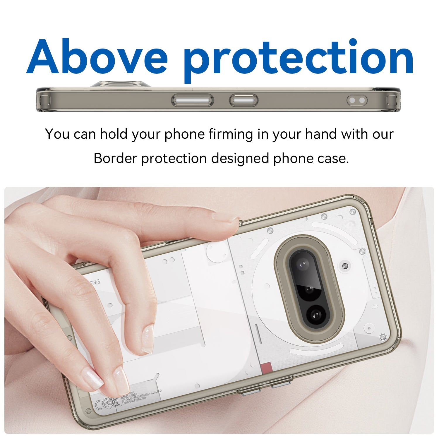 Nothing Phone (3A) Soft Gel Case [Clear Grey]
