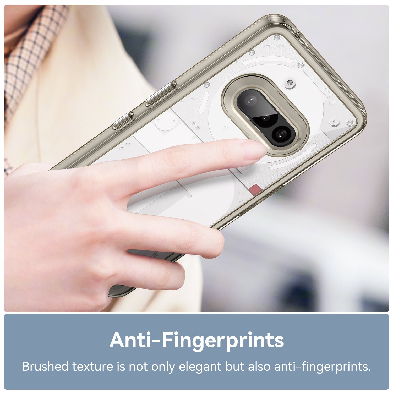 Nothing Phone (3A) Soft Gel Case [Clear Grey]