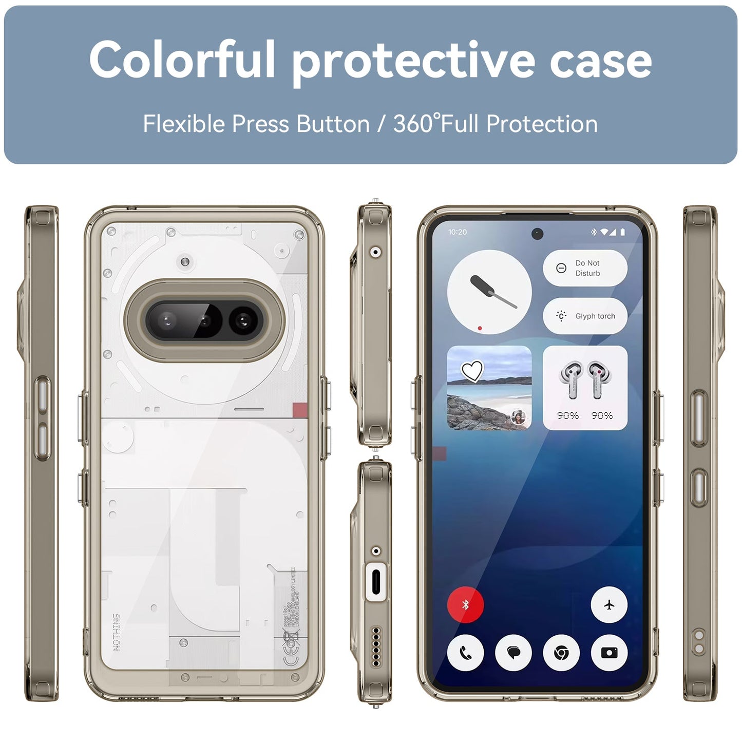 Nothing Phone (3A) Soft Gel Case [Clear Grey]