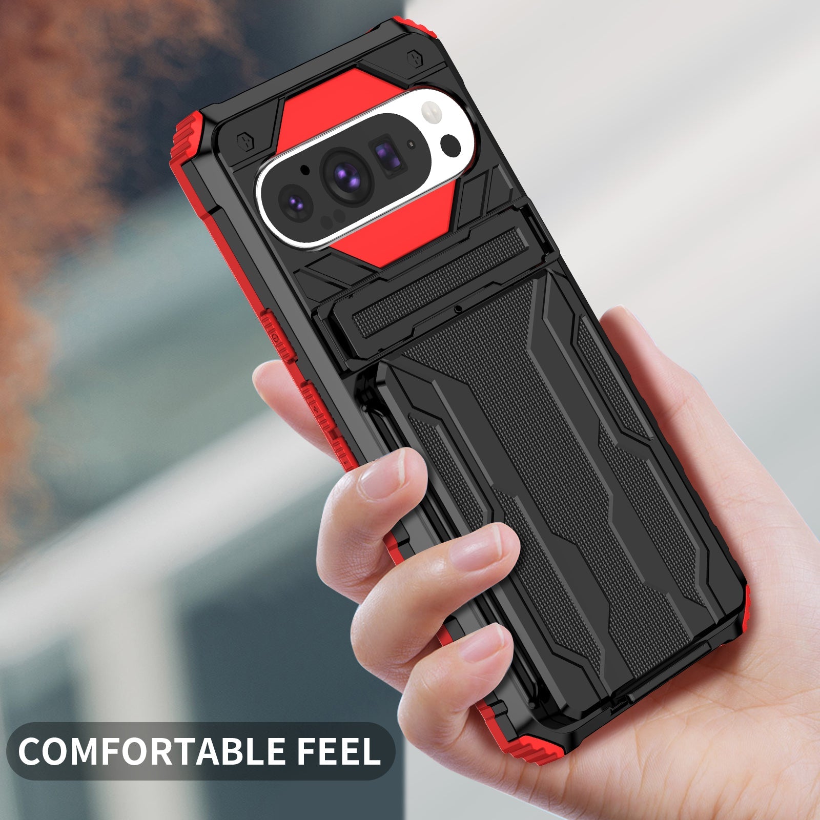 Google Pixel 9 Pro Heavy Duty Case [Red]