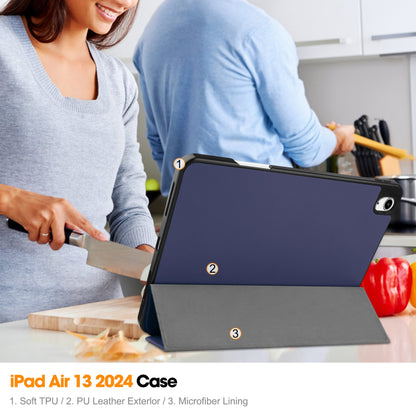 Ipad Air 13" (M3, 2025) Pen Holder Case [Navy]