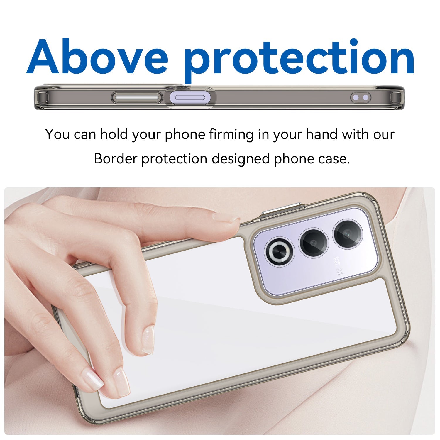 Oppo A80 5G Soft Gel Bumper Case [Clear Grey]