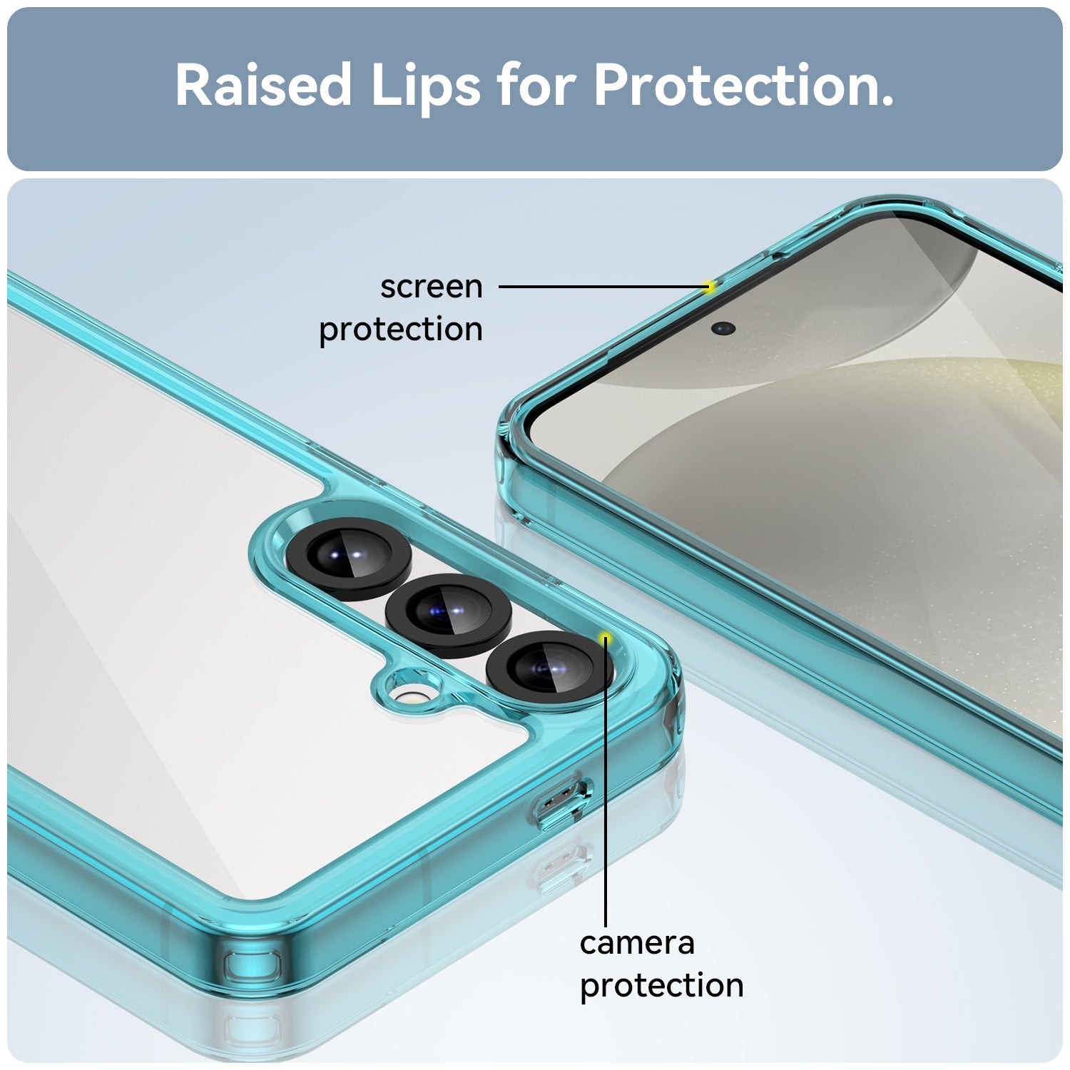 Galaxy S25 Plus Soft Gel Bumper Case [Clear Blue]