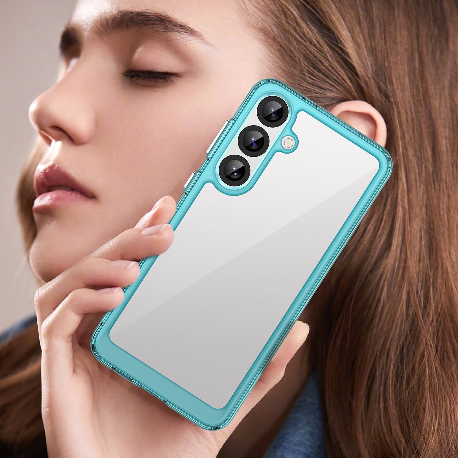 Galaxy S25 Plus Soft Gel Bumper Case [Clear Blue]