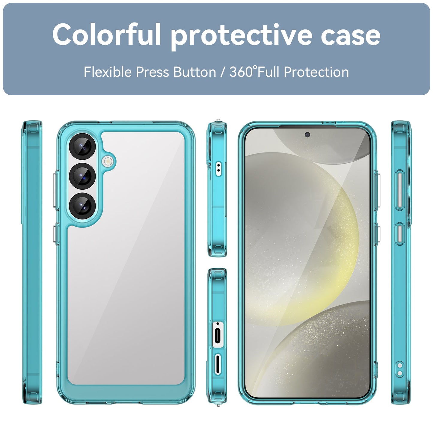 Galaxy S25 Plus Soft Gel Bumper Case [Clear Blue]