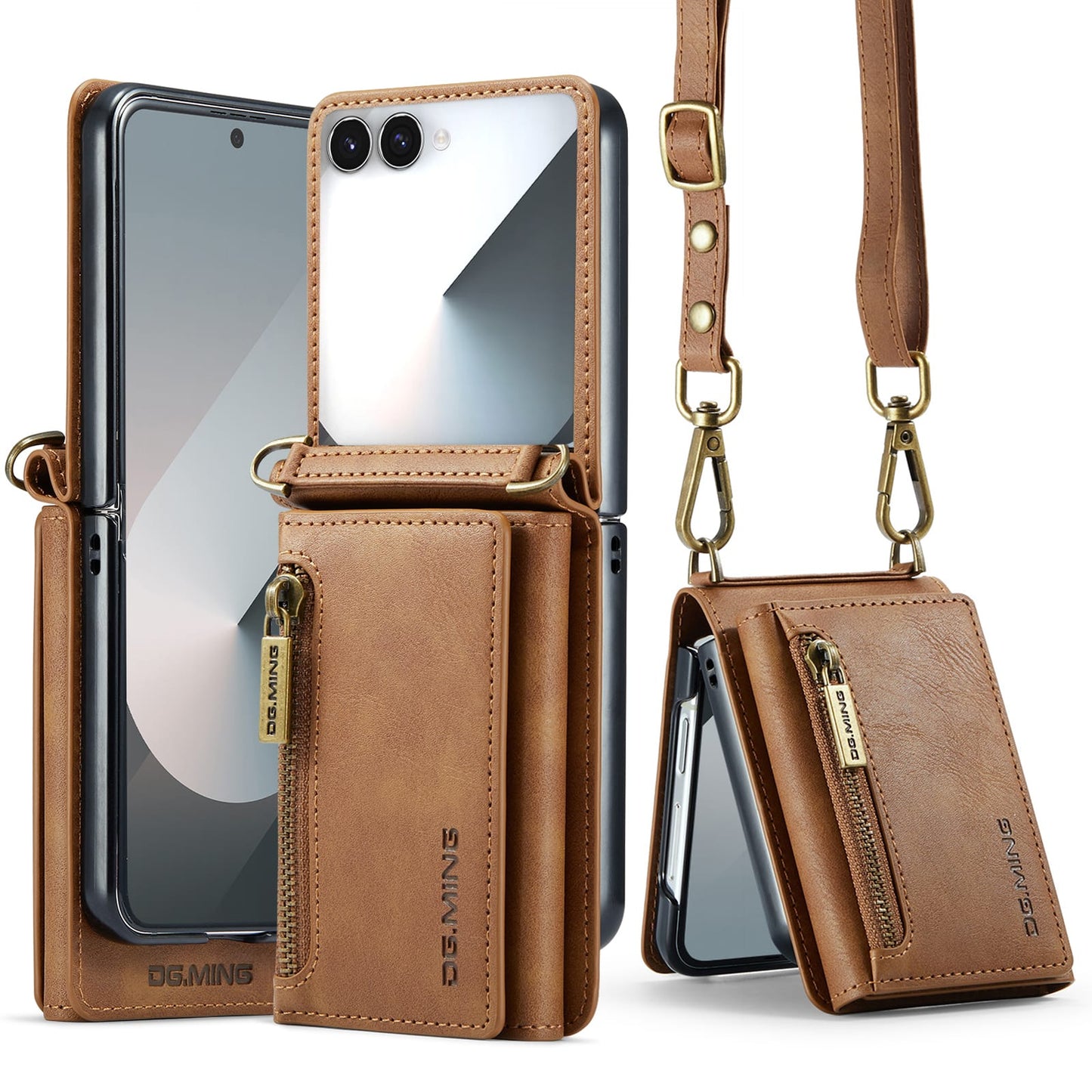 Galaxy Z Flip 7 Crossbody Case [Brown]